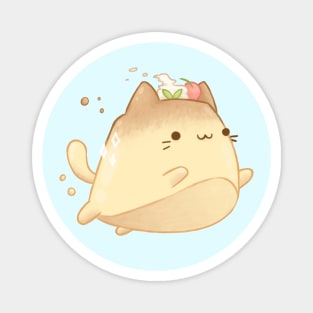 Kawaii cat pudding - Cute food Magnet